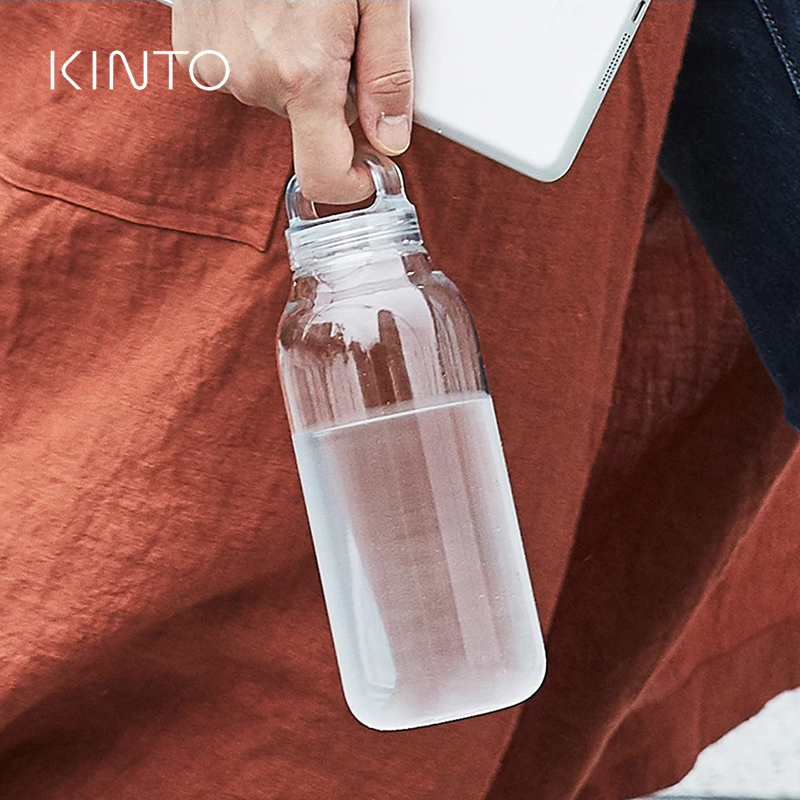 日本KINTO WATER BOTTLE简约手提水瓶户外便携树脂密封防漏水杯-封面