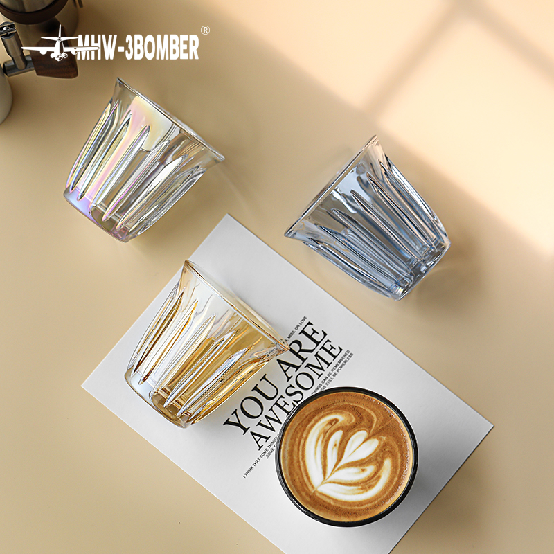 MHW-3BOMBER轰炸机咖啡玻璃杯 澳白杯拿铁杯 简约复古Dirty咖啡杯