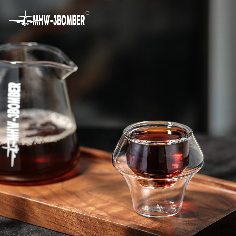 MHW-3BOMBER轰炸机咖啡浓缩杯60ml 双层玻璃杯茶杯 Nighten奈顿杯