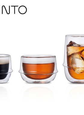 日本 KINTO KRONOS 双层隔热玻璃杯 咖啡杯 简约水杯 红酒杯 茶杯