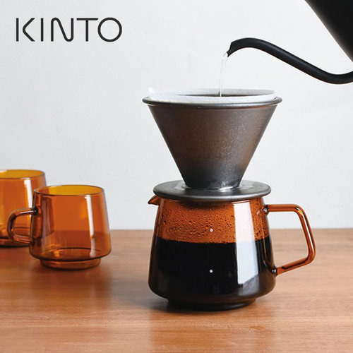 日本KINTO琥珀色耐热玻璃分享壶