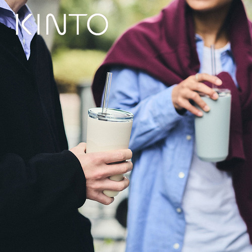 KINTO户外简约水杯便携吸管杯