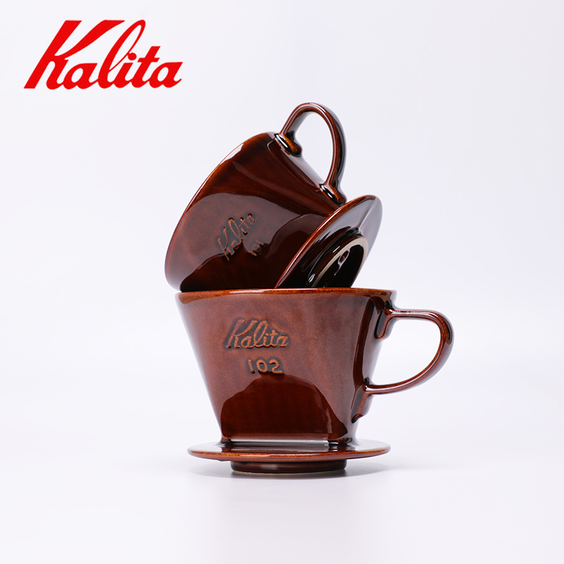 kalita棕色手冲咖啡扇形滤杯