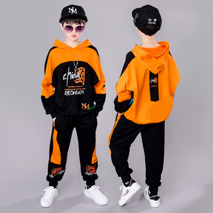 男童套装卫衣春装帅气冬装春秋中国风新年儿童中大童男孩运动装