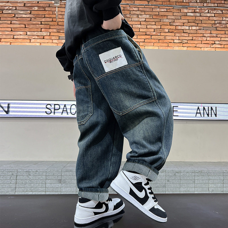 男童牛仔裤春秋款帅气2026新款中大童春季长裤儿童长裤春装休闲潮