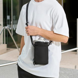 单肩斜挎背包男手机水壶雨伞小挎包出行随手包水壶胸包定制印logo