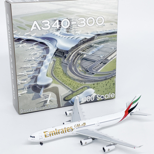 AV 1:400阿联酋航空空客A340-300客机A6-ERS仿真合金飞机模型摆件