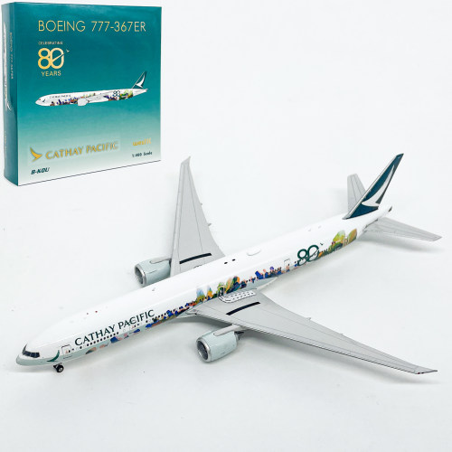 PH 1:400国泰航空波音B777-300ER客机B-KQU飞机模型成品金属摆件
