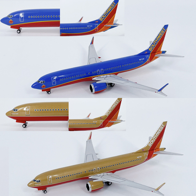 NGLITE1:400美国西南航空B737MAX8客机N871HK N872CB飞机模型合金