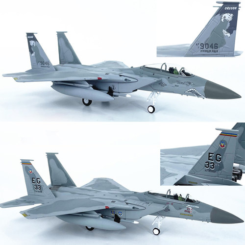 1:100美国F15C战斗机合金战机飞机模型仿真成品摆件免胶分色AMER