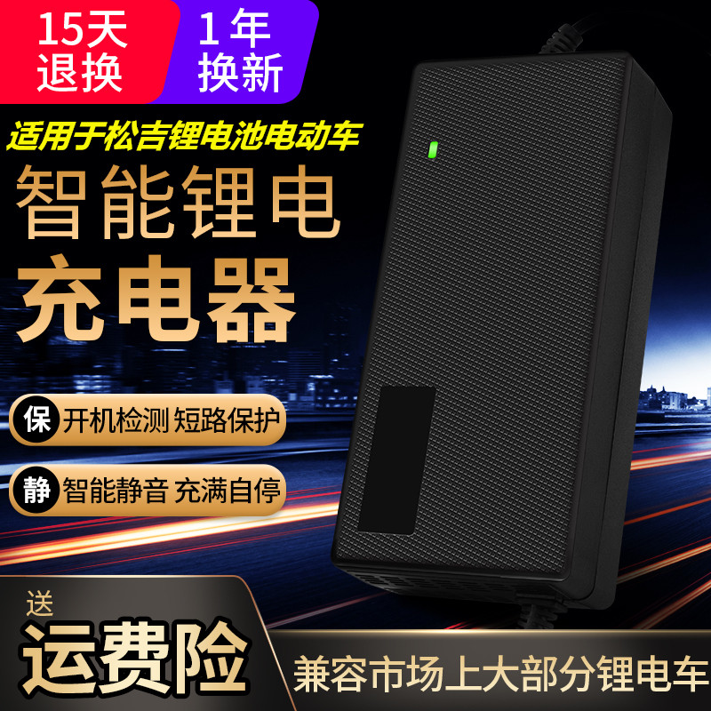 松吉48V电动车自行车48V1电动车充电器