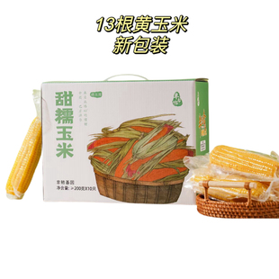 2024年内蒙古巴彦淖尔市半饱斋甜糯黄玉米粘玉米零添加13根装包邮