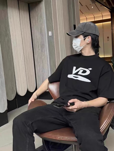 自主vujade光碟VD短袖 VIBE风 cleanfit风 小领口 双纱精梳棉