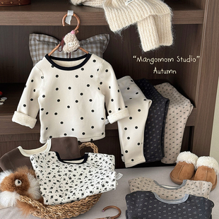 男女童韩版 儿童加绒加厚秋衣秋裤 2026冬季 新款 保暖内衣家居服 长袖