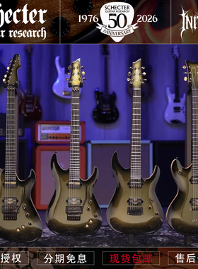 斯科特 Schecter C-1 FR-S 50th周年纪念款穿体双摇金属电吉他