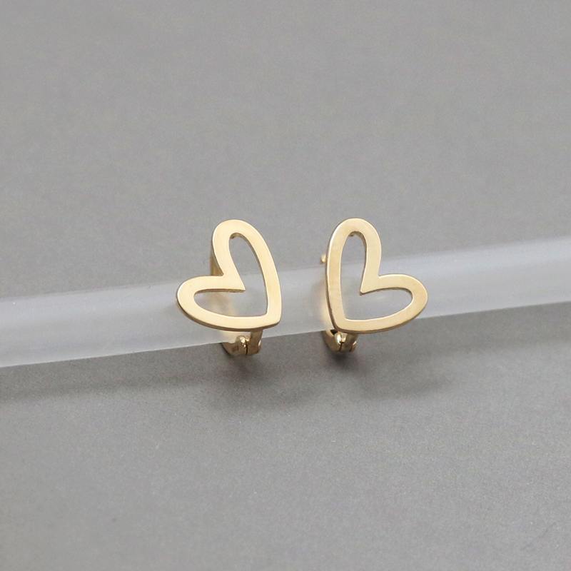 韓國進口純10k14k黃金歪桃心k金