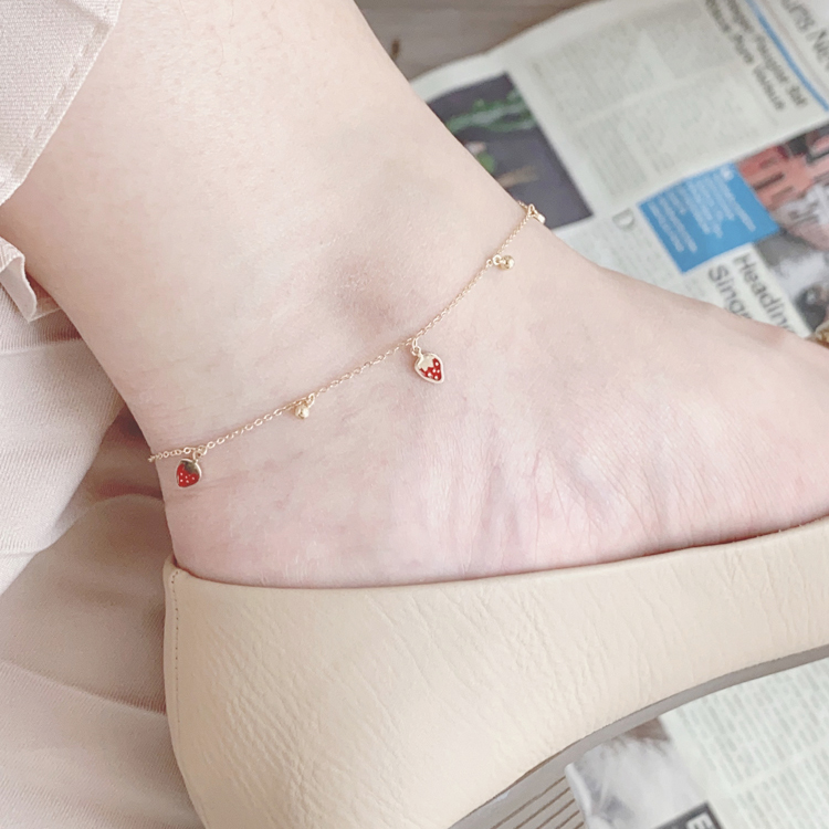 高級感~韓國純14K金草莓手鏈