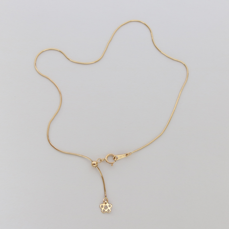 韓國金腳鏈素金蛇骨鏈