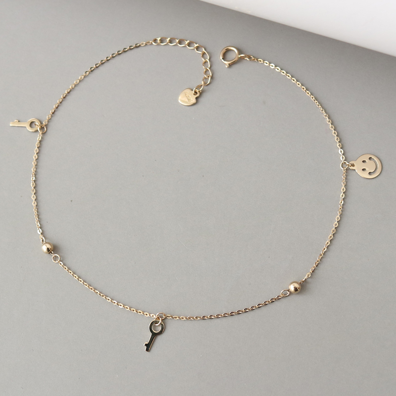 LuckQueen純14K金腳鏈好搭配