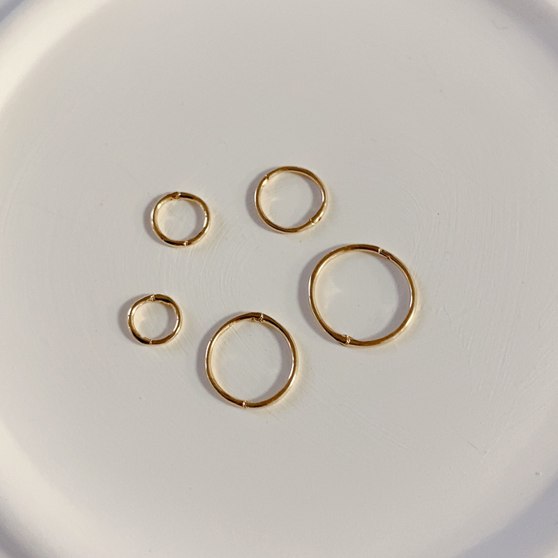 韓國純14K金迷你簡約素圈