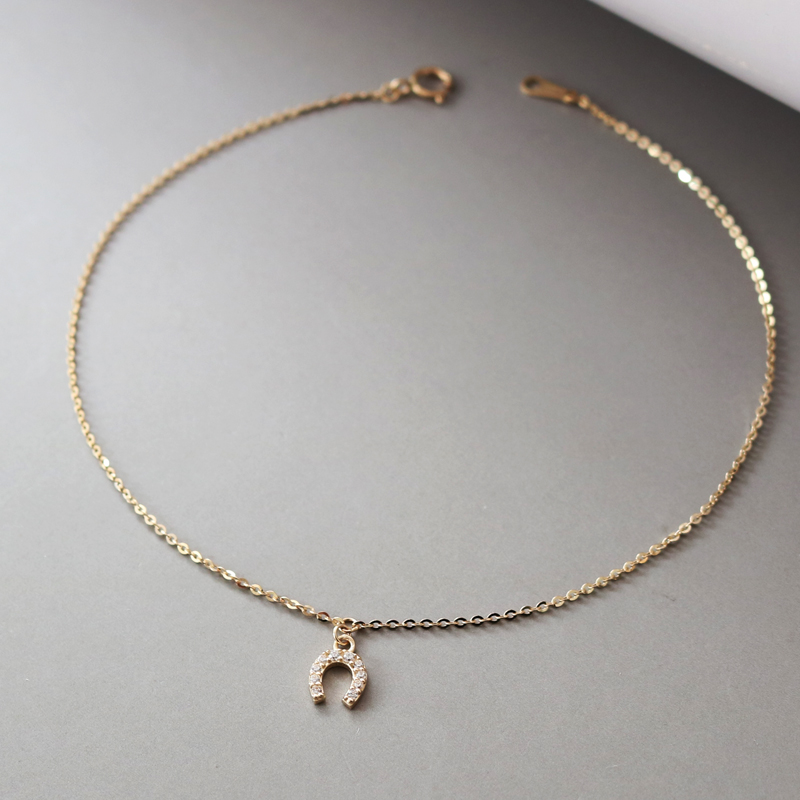 LukcQueen韓國純14K金腳鏈腳裸鏈