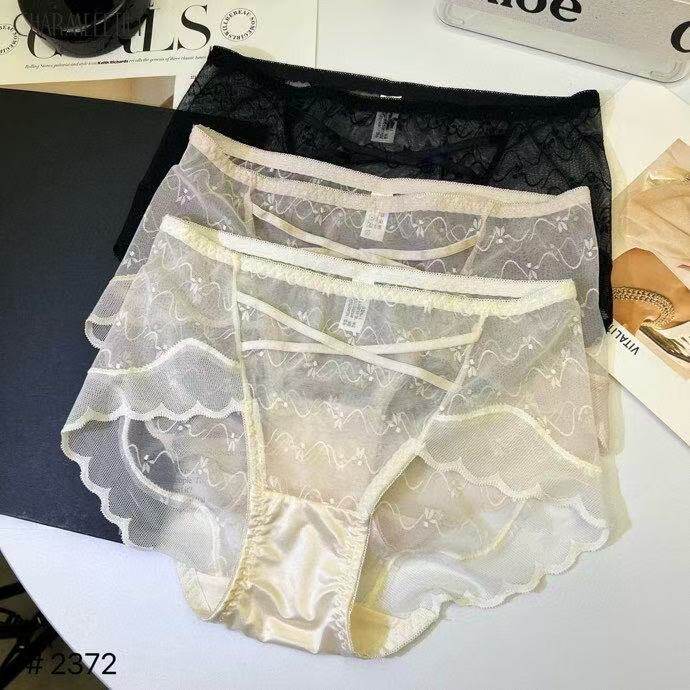 魅丽翘新款精致性感蕾丝女士内裤舒适柔软内裤子盒装3条装欧洲站