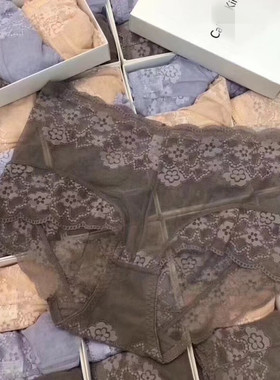 精品三条盒装2020夏季新品高雅蕾丝高腰蕾丝女大码内裤透气舒适薄