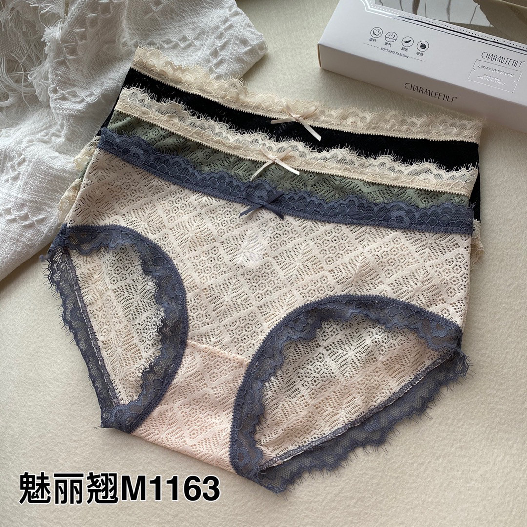 魅丽翘盒装镂空透明少女内裤