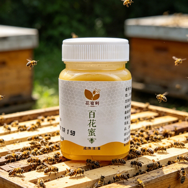 农家自养百花蜜深山土蜂蜜自然成熟蜂蜜500克成熟蜂蜜结晶百花蜜