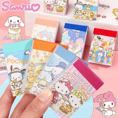 50Sheets Sanrio Stickers Book Hello Kitty Cinnamoroll Kuromi