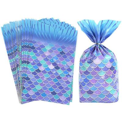 50 Mermaid Tail Candy Gift Bags Girls Little Mermaid Themed