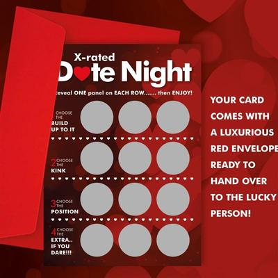 跨境新款 Date Night Scratch Card 情人节刮刮卡礼物周年纪念礼