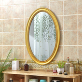 欧式 简约北欧化妆镜子壁挂浴室镜卫生间镜美容院镜幼儿园镜装 饰镜