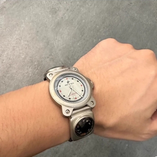 西海岸蒸气波Y2K废土金属朋克风男士 手表机能中古回流男表vintage