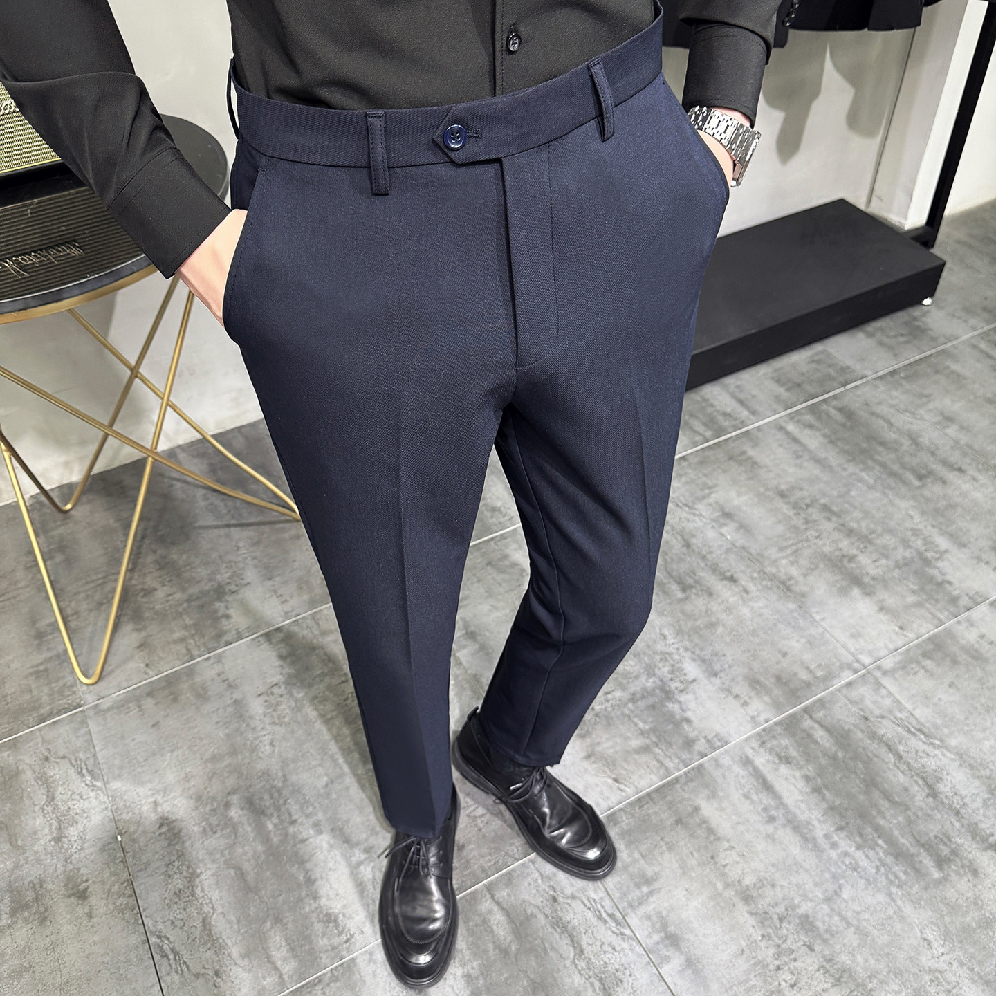 春夏男西裤休闲士春季裤子2026新款今年流行爆款商务修身直0313k
