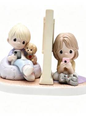 直播 Precious Moments 水滴娃娃 女孩 陶瓷大场景摆件