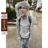 复古cleanfit立领卫衣开衫 F383 2026美式 外套男女ins复古宽松夹克