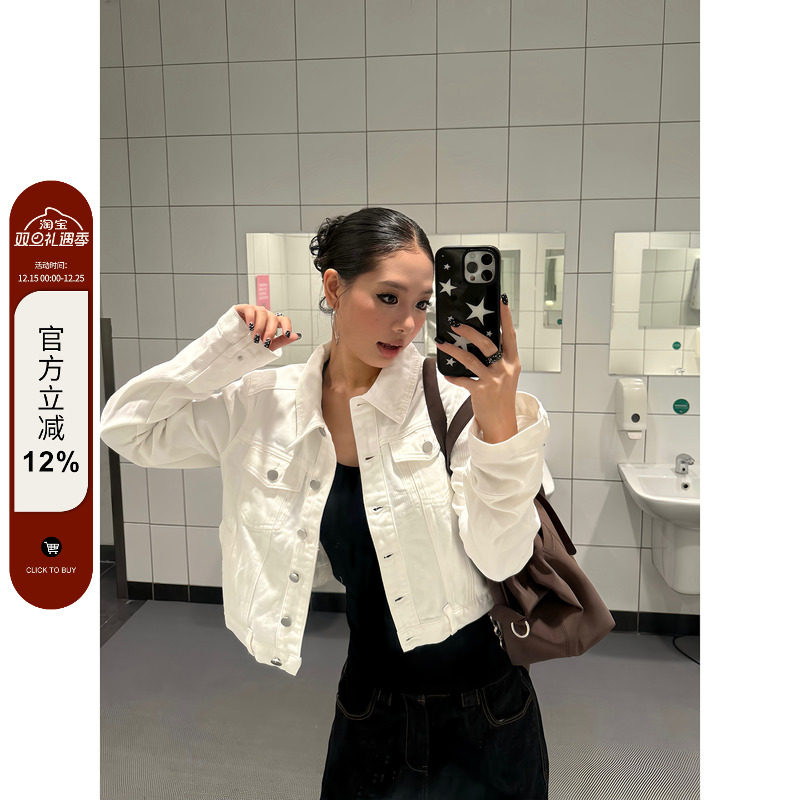 F383短款设计感牛仔短外套