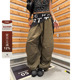 美式 复古设计感屁帘工装 伞兵裤 F383 男女百搭宽松垂感褶皱阔腿裤