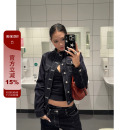 F383 美式复古解构质感牛仔外套立领宽松廓形修身显瘦工装夹克女
