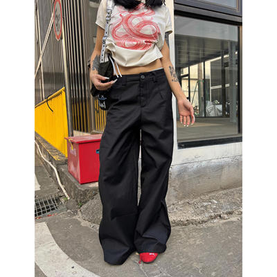 【F383】简约百搭纯色西裤