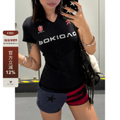 F383 女夏ins 复古休闲百搭撞色星星印花条纹设计辣妹热裤 美式 短裤