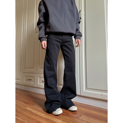 【F383】百搭直筒微喇修身长裤