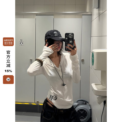 F383美式朋克长袖连帽T恤