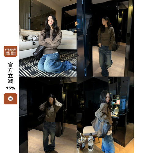 F383可拆卸高领绞花蝙蝠袖毛衣