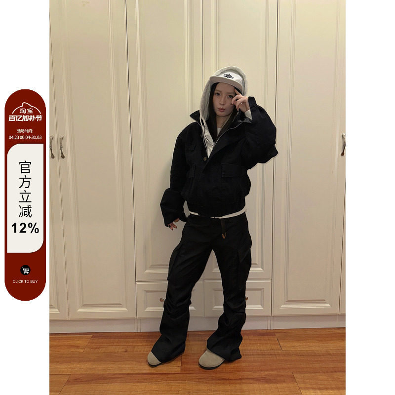 F383 2025美式复古vingate卡其色工装夹克男女秋季宽松哈灵顿外套