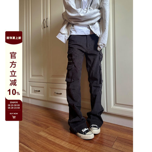 【F383】多口袋工装长裤