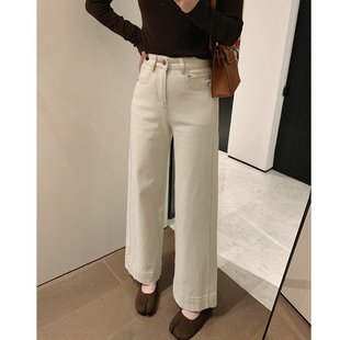 misslady自留好穿明线九分阔腿裤 女高腰直筒宽松韩系百搭显瘦新款
