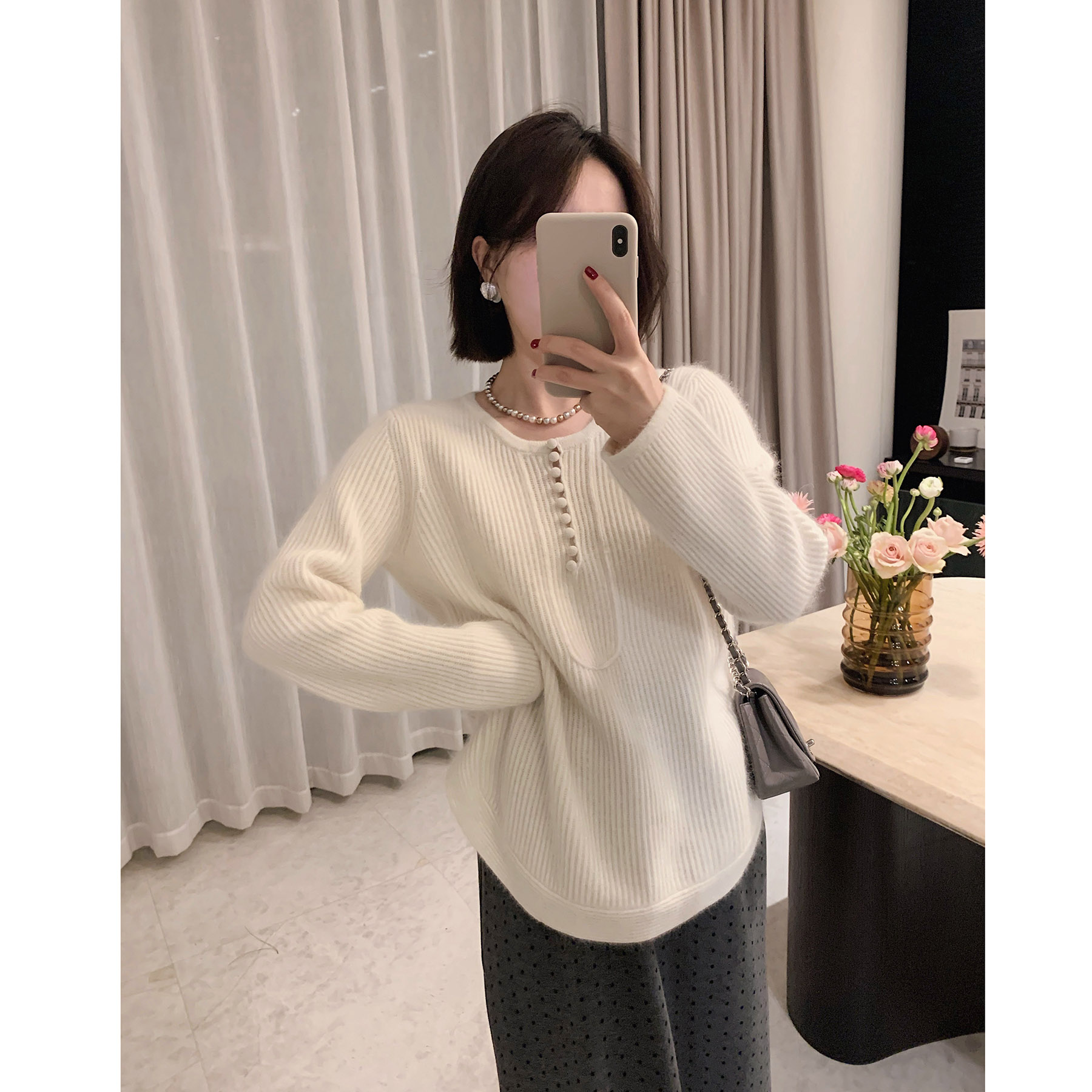 软糯浣熊羊毛毛衣复古