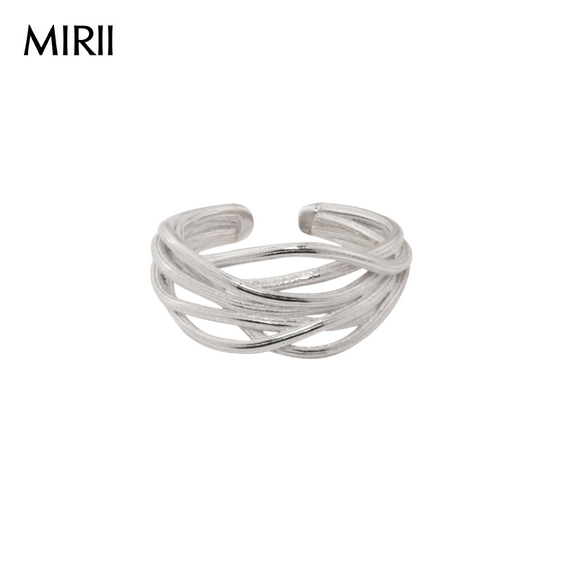 MIRII秘日银丝线条戒指